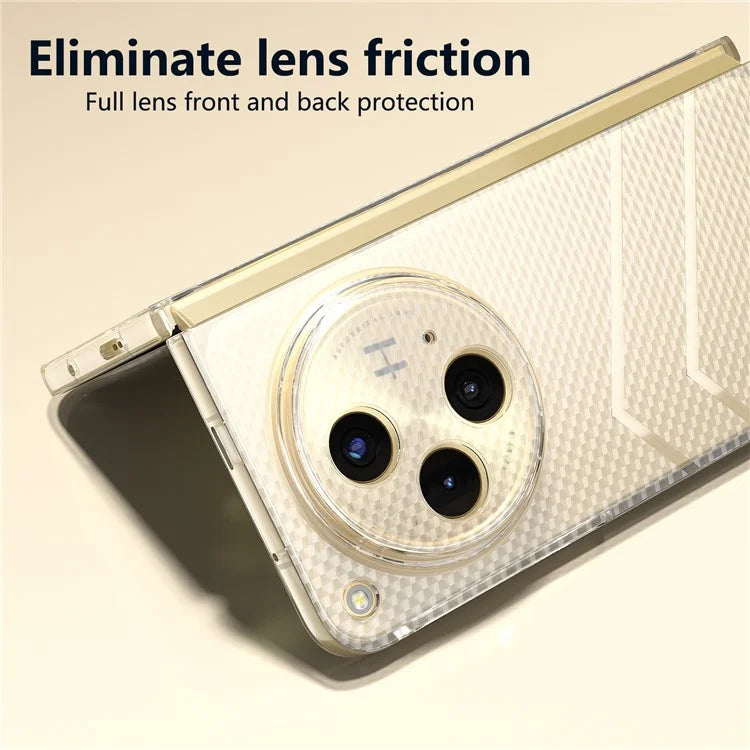 For Oppo Find N3 5G Case Transparent Hard PC Matte Phone Cover Sea Sand Texture