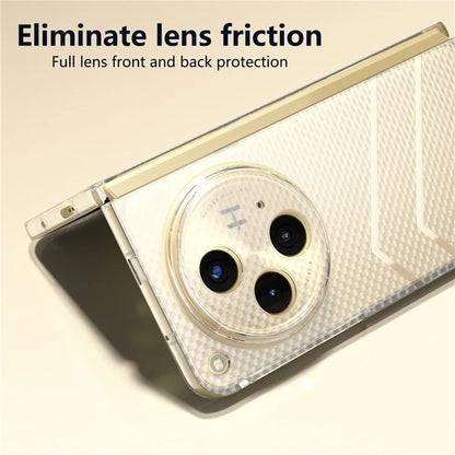 For Oppo Find N3 5G Case Transparent Hard PC Matte Phone Cover Sea Sand Texture