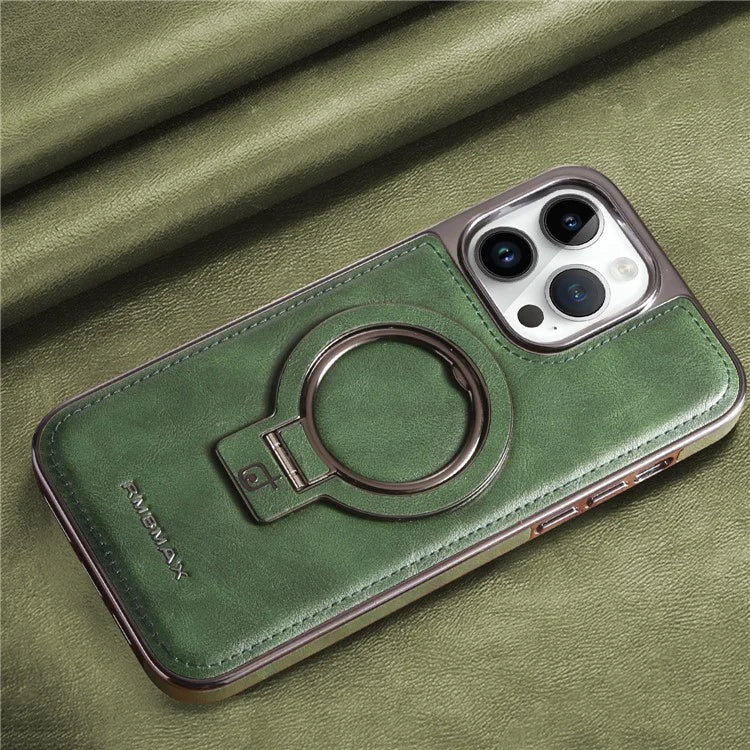 RMBMAX For iPhone 14 Pro Electroplated Kickstand Magnetic Phone Case
