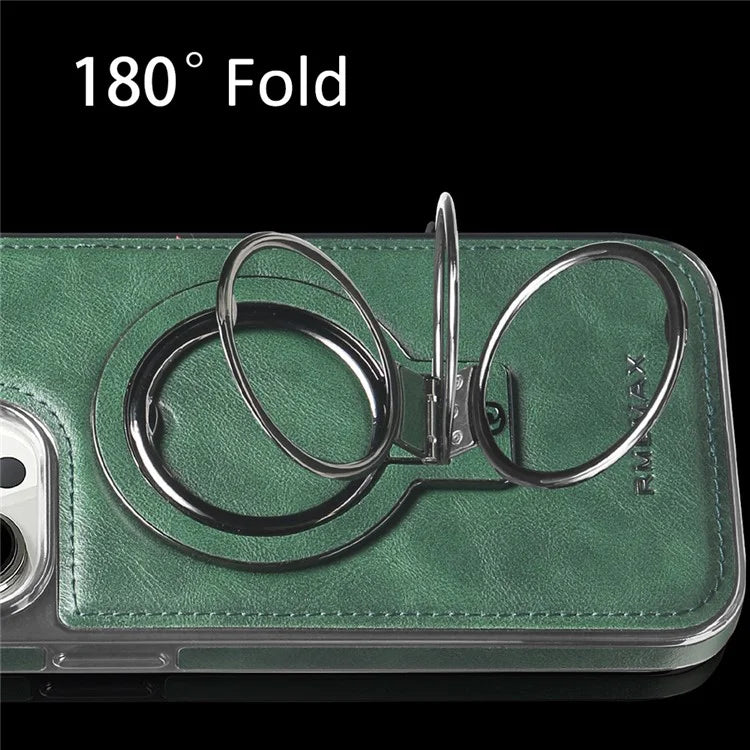 RMBMAX For iPhone 15 Pro Shockproof Case Magnetic Phone Shell with Electroplated Kickstand