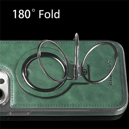 RMBMAX For iPhone 15 Pro Shockproof Case Magnetic Phone Shell with Electroplated Kickstand