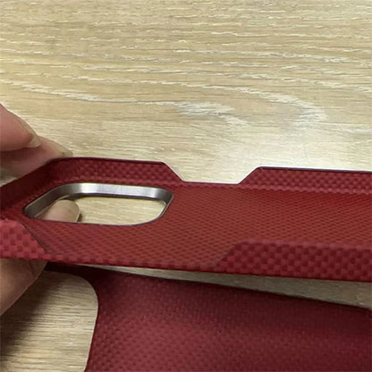 For  iPhone 14 Pro Max Case Aramid Fiber Carbon Fiber Cover Compatible with MagSafe