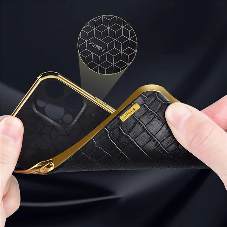 For Xiaomi Redmi Note 13 Pro 5G / Poco X6 5G Cell Phone Case Crocodile Texture Leather+TPU Cover with Ring Kickstand