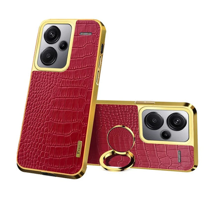 For Xiaomi Redmi Note 13 Pro+ 5G Case 6D Electroplating Ring Kickstand Anti-drop Cell Phone Cover