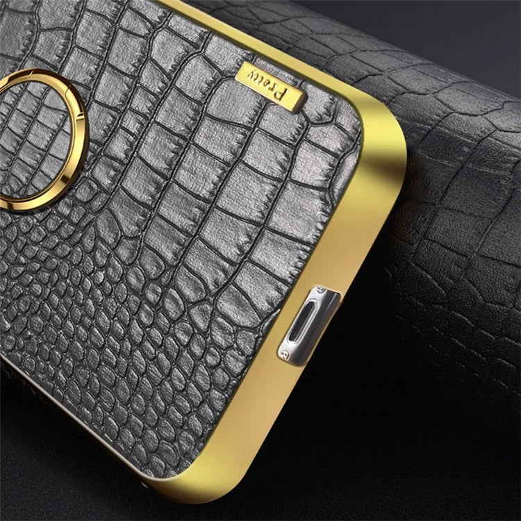 For Xiaomi Redmi Note 13 Pro+ 5G Case 6D Electroplating Ring Kickstand Anti-drop Cell Phone Cover