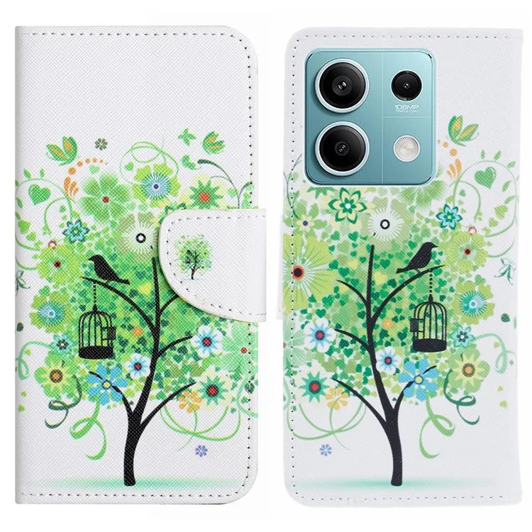 Phone Case for Xiaomi Redmi Note 13 5G PU Leather Cross Texture Wallet Cover