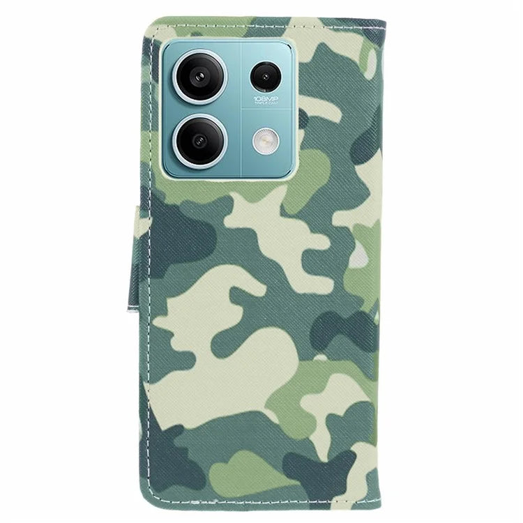 Phone Case for Xiaomi Redmi Note 13 5G PU Leather Cross Texture Wallet Cover