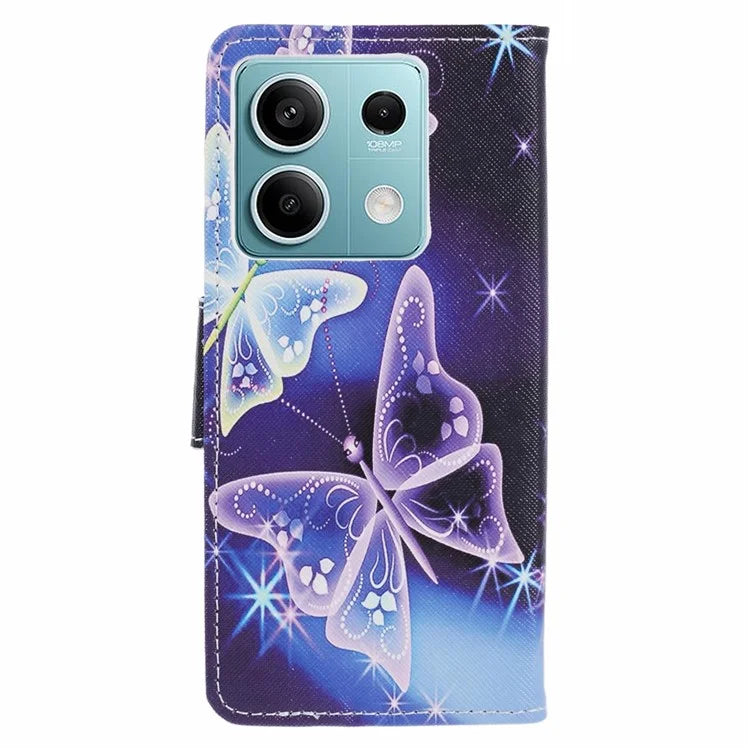 Phone Case for Xiaomi Redmi Note 13 5G PU Leather Cross Texture Wallet Cover