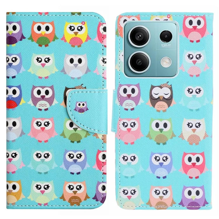 Phone Case for Xiaomi Redmi Note 13 5G PU Leather Cross Texture Wallet Cover