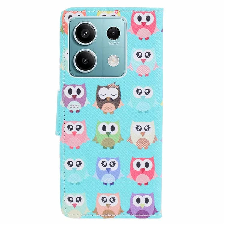 Phone Case for Xiaomi Redmi Note 13 5G PU Leather Cross Texture Wallet Cover
