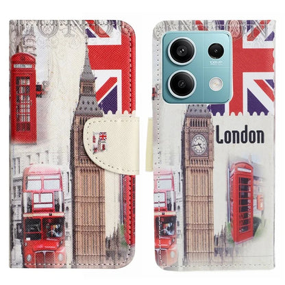 Phone Case for Xiaomi Redmi Note 13 5G PU Leather Cross Texture Wallet Cover