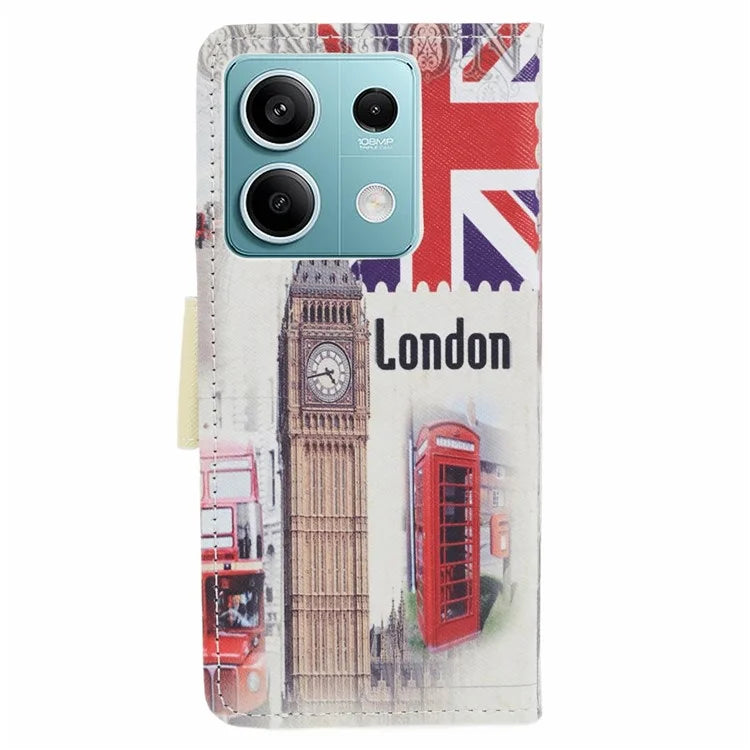 Phone Case for Xiaomi Redmi Note 13 5G PU Leather Cross Texture Wallet Cover