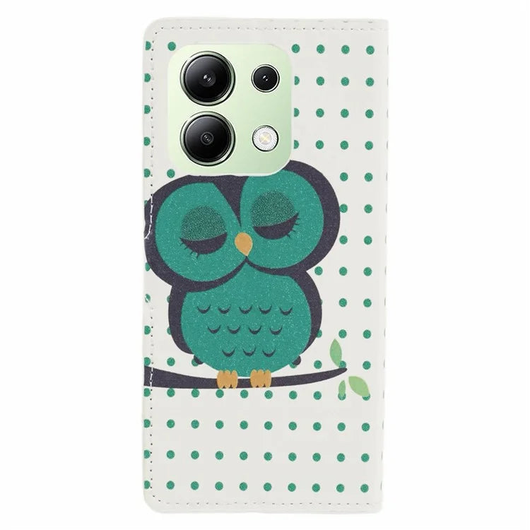 For Xiaomi Redmi Note 13 4G Case Wallet PU Leather Pattern Printing Phone Cover