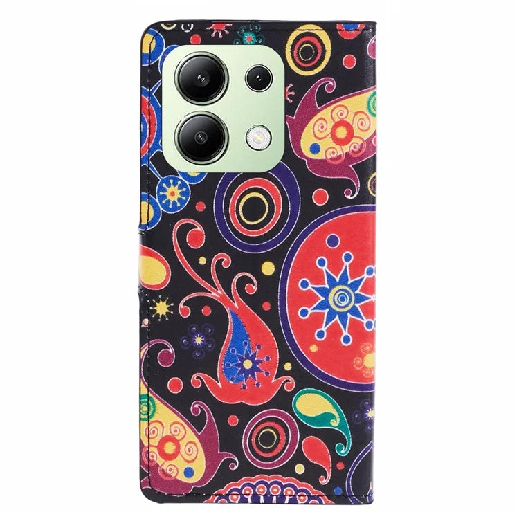 For Xiaomi Redmi Note 13 4G Case Wallet PU Leather Pattern Printing Phone Cover