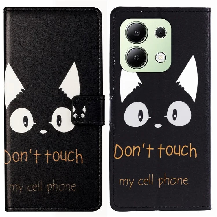 For Xiaomi Redmi Note 13 4G Case Wallet PU Leather Pattern Printing Phone Cover