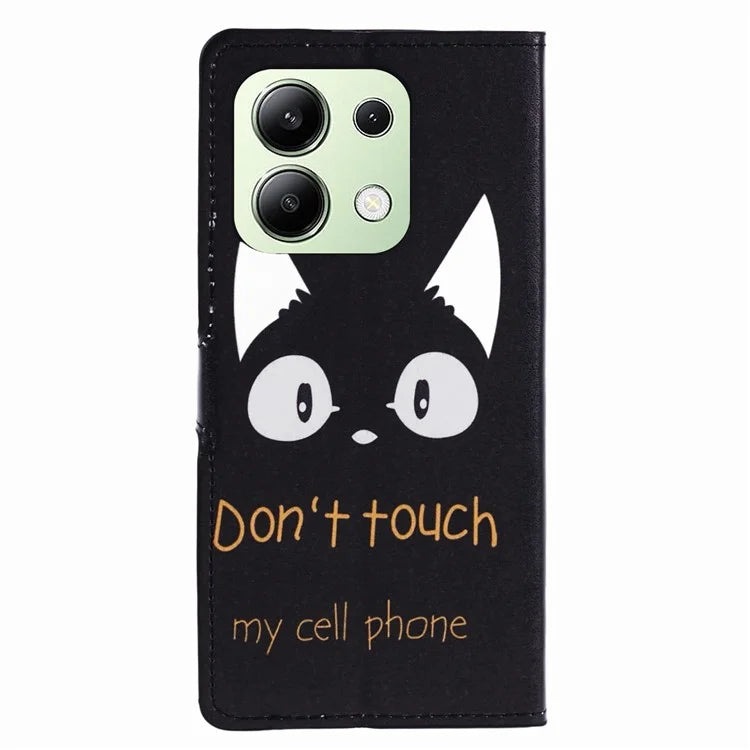 For Xiaomi Redmi Note 13 4G Case Wallet PU Leather Pattern Printing Phone Cover