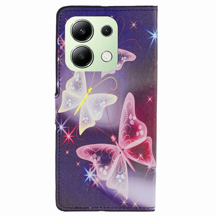 For Xiaomi Redmi Note 13 4G Case Wallet PU Leather Pattern Printing Phone Cover
