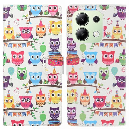 For Xiaomi Redmi Note 13 4G Case Wallet PU Leather Pattern Printing Phone Cover