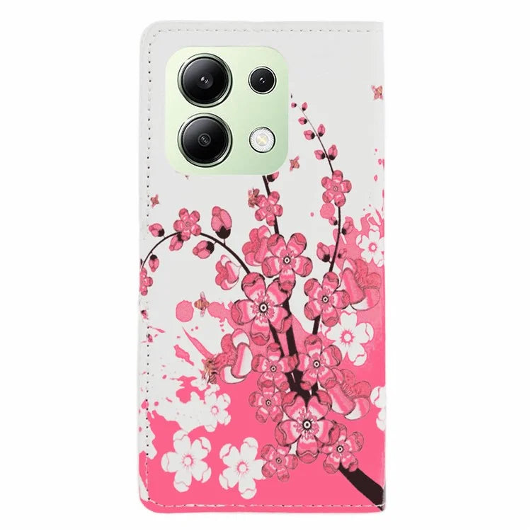For Xiaomi Redmi Note 13 4G Case Wallet PU Leather Pattern Printing Phone Cover