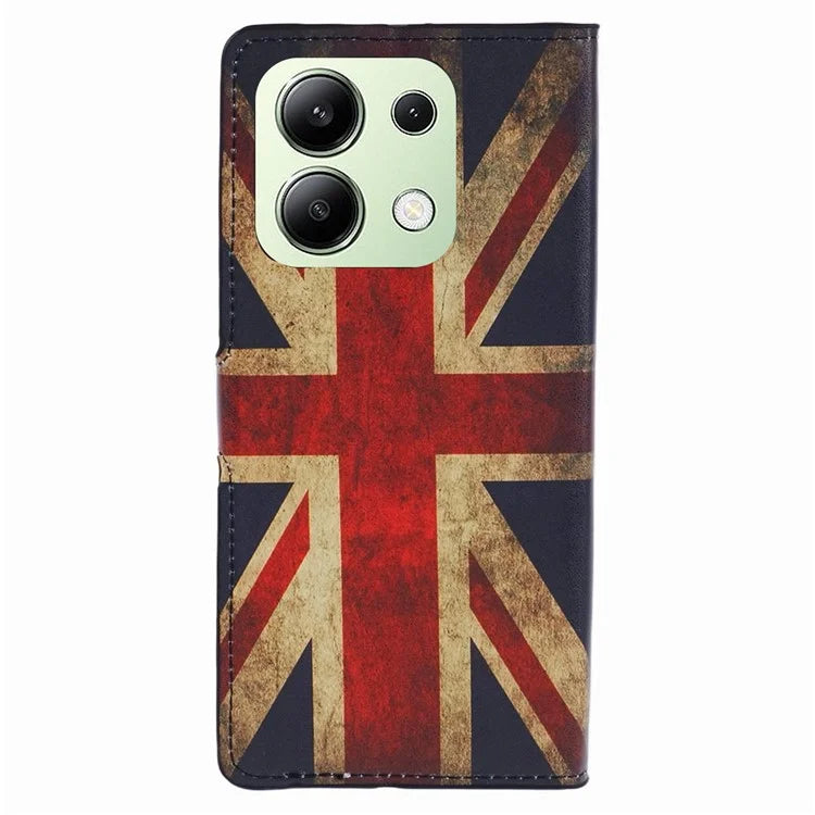 For Xiaomi Redmi Note 13 4G Case Wallet PU Leather Pattern Printing Phone Cover