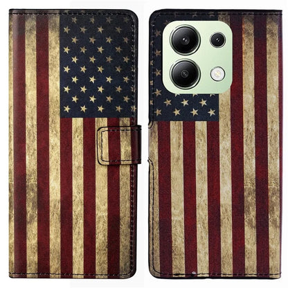 For Xiaomi Redmi Note 13 4G Case Wallet PU Leather Pattern Printing Phone Cover