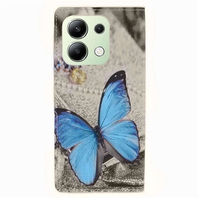 For Xiaomi Redmi Note 13 4G Case Wallet PU Leather Pattern Printing Phone Cover
