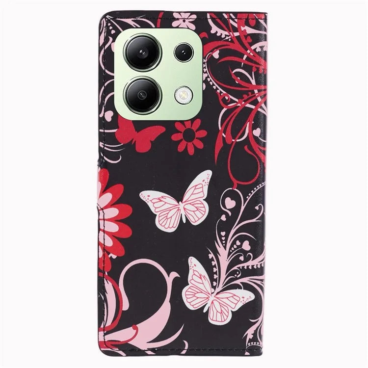For Xiaomi Redmi Note 13 4G Case Wallet PU Leather Pattern Printing Phone Cover