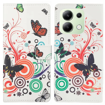 For Xiaomi Redmi Note 13 4G Case Wallet PU Leather Pattern Printing Phone Cover