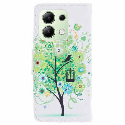 For Xiaomi Redmi Note 13 4G Wallet Flip Cover PU Leather Pattern Phone Case Cross Texture