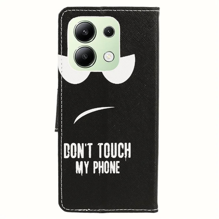For Xiaomi Redmi Note 13 4G Wallet Flip Cover PU Leather Pattern Phone Case Cross Texture