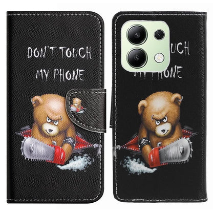 For Xiaomi Redmi Note 13 4G Wallet Flip Cover PU Leather Pattern Phone Case Cross Texture