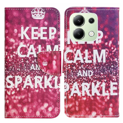 For Xiaomi Redmi Note 13 4G Wallet Flip Cover PU Leather Pattern Phone Case Cross Texture