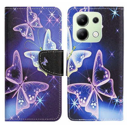 For Xiaomi Redmi Note 13 4G Wallet Flip Cover PU Leather Pattern Phone Case Cross Texture