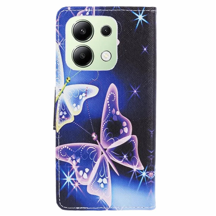 For Xiaomi Redmi Note 13 4G Wallet Flip Cover PU Leather Pattern Phone Case Cross Texture