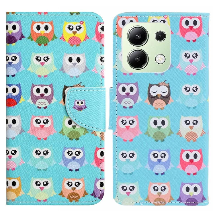 For Xiaomi Redmi Note 13 4G Wallet Flip Cover PU Leather Pattern Phone Case Cross Texture