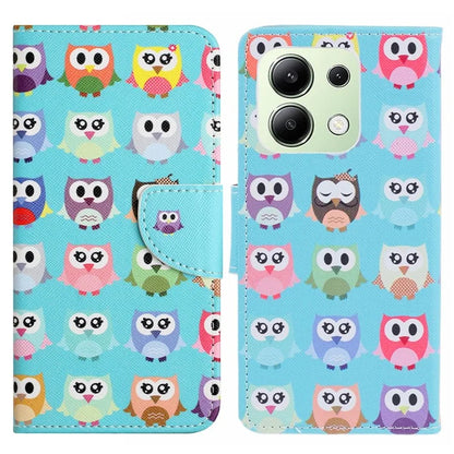 For Xiaomi Redmi Note 13 4G Wallet Flip Cover PU Leather Pattern Phone Case Cross Texture