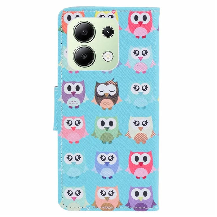 For Xiaomi Redmi Note 13 4G Wallet Flip Cover PU Leather Pattern Phone Case Cross Texture
