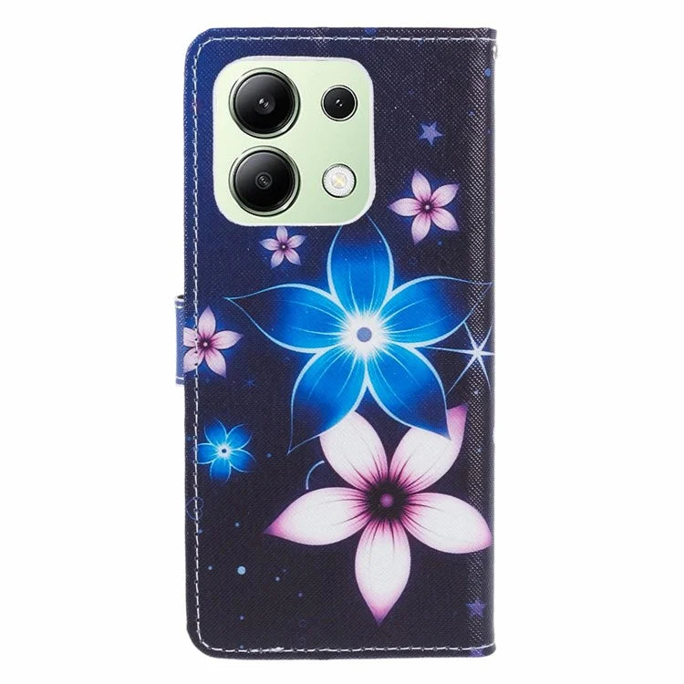 For Xiaomi Redmi Note 13 4G Phone Case Leather 3D Pattern Magnetic Folio Cover