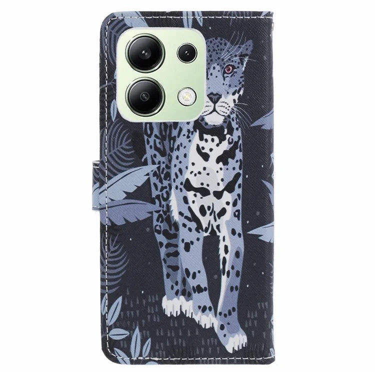 For Xiaomi Redmi Note 13 4G Phone Case Leather 3D Pattern Magnetic Folio Cover