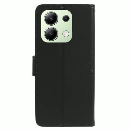 For Xiaomi Redmi Note 13 4G Cell Phone Case Owl Tree Imprinted PU Leather Stand Cover