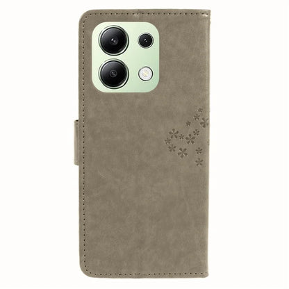 For Xiaomi Redmi Note 13 4G Cell Phone Case Owl Tree Imprinted PU Leather Stand Cover