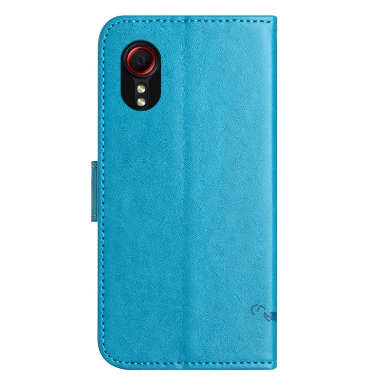 For Samsung Galaxy Xcover 7 Cell Phone Case Drop Resistant Imprinted PU Leather Wallet Cover