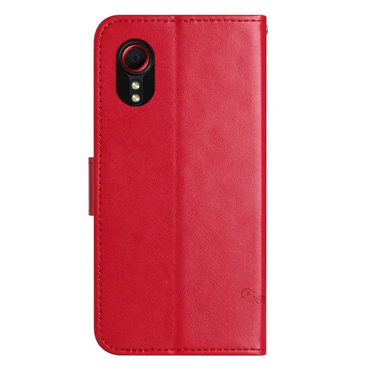 For Samsung Galaxy Xcover 7 Cell Phone Case Drop Resistant Imprinted PU Leather Wallet Cover