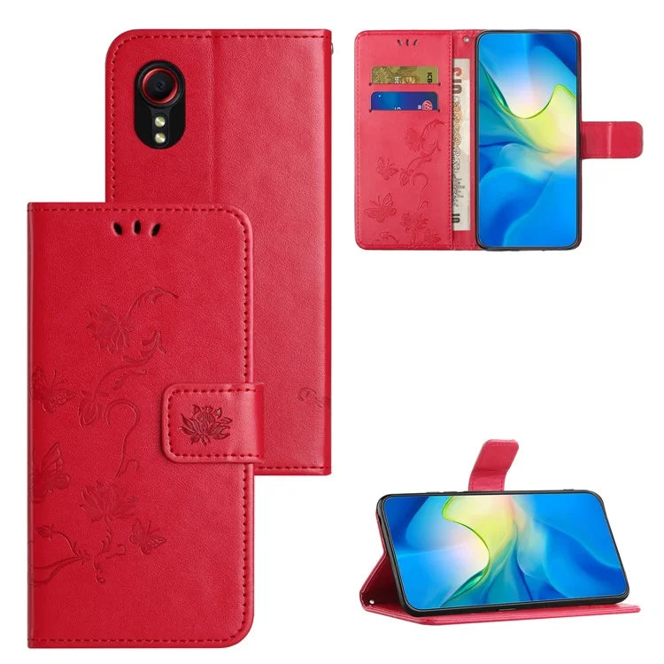 For Samsung Galaxy Xcover 7 Cell Phone Case Drop Resistant Imprinted PU Leather Wallet Cover