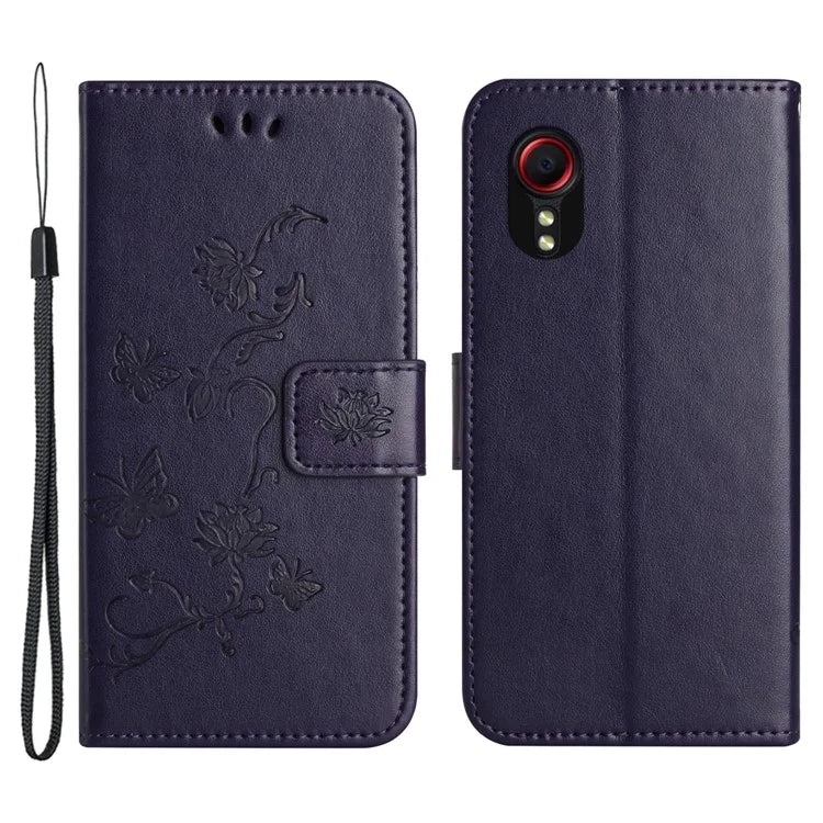 For Samsung Galaxy Xcover 7 Cell Phone Case Drop Resistant Imprinted PU Leather Wallet Cover