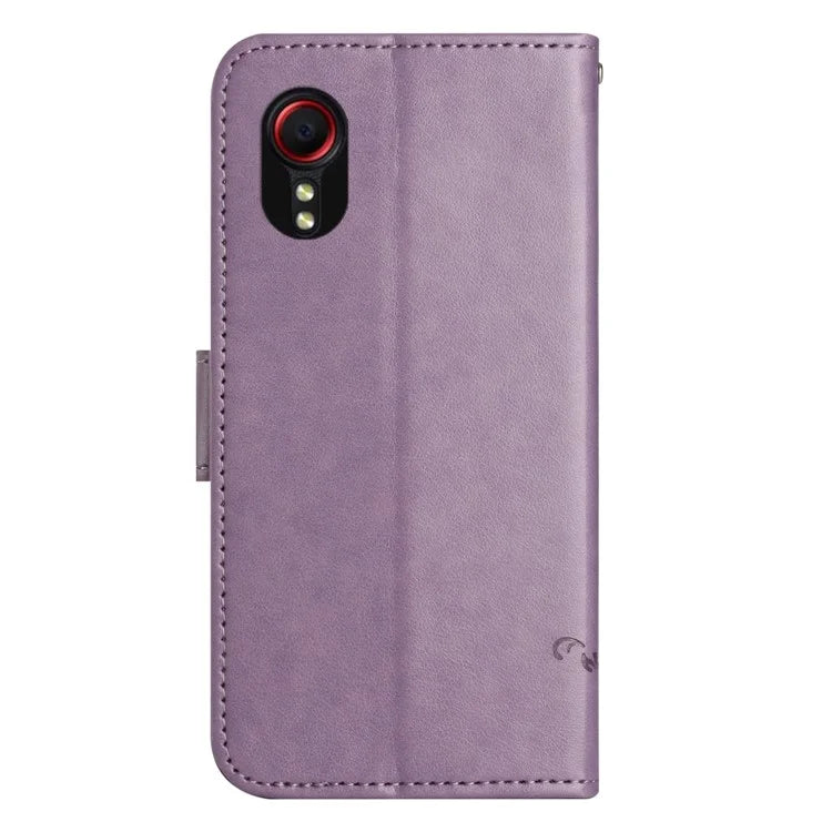 For Samsung Galaxy Xcover 7 Cell Phone Case Drop Resistant Imprinted PU Leather Wallet Cover