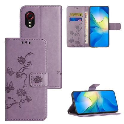 For Samsung Galaxy Xcover 7 Cell Phone Case Drop Resistant Imprinted PU Leather Wallet Cover
