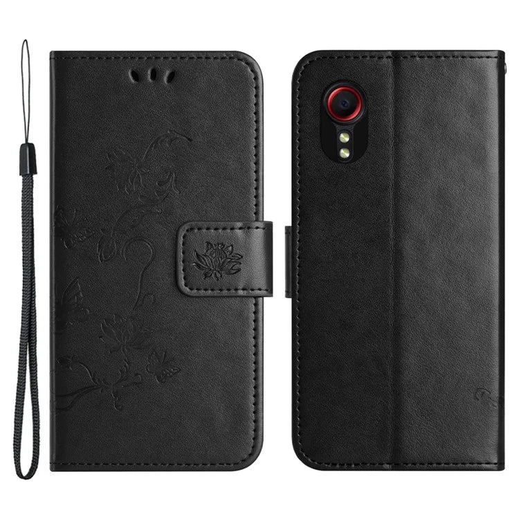 For Samsung Galaxy Xcover 7 Cell Phone Case Drop Resistant Imprinted PU Leather Wallet Cover