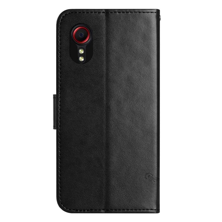 For Samsung Galaxy Xcover 7 Cell Phone Case Drop Resistant Imprinted PU Leather Wallet Cover