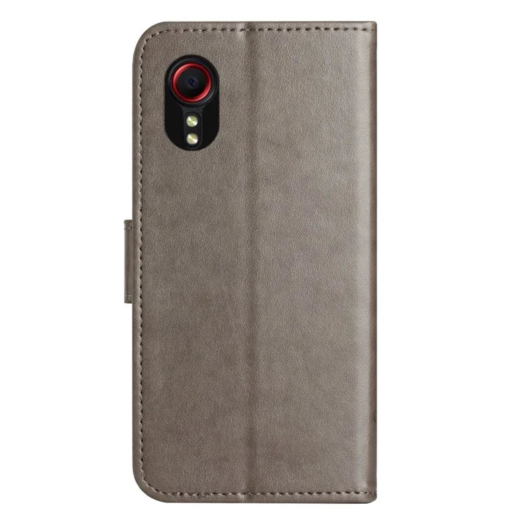 For Samsung Galaxy Xcover 7 Cell Phone Case Drop Resistant Imprinted PU Leather Wallet Cover